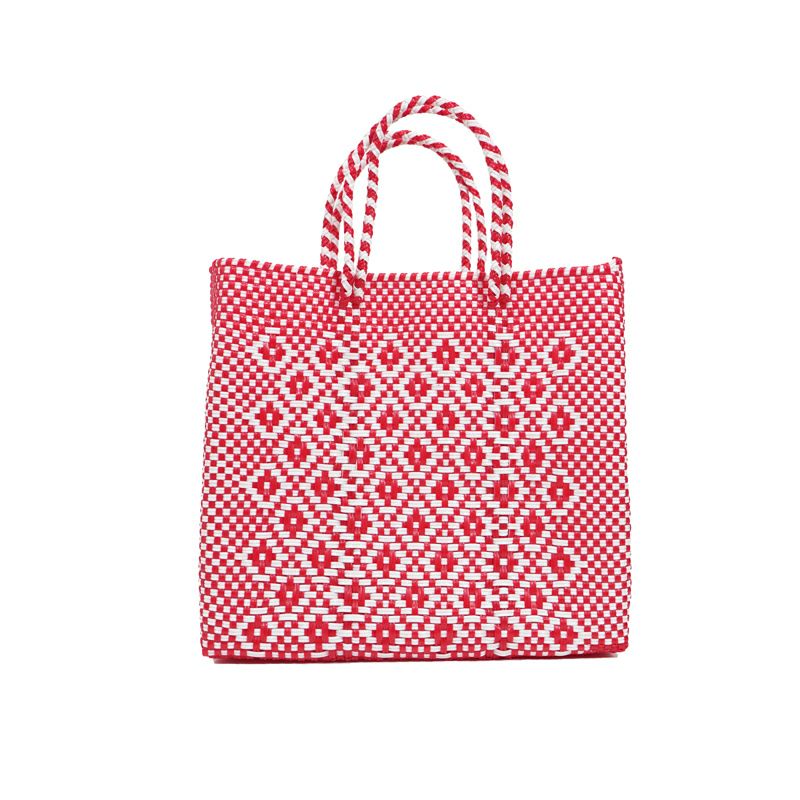 MERCADO BAG - ROMBO - Red / White (S) | Letra｜レトラ公式通販