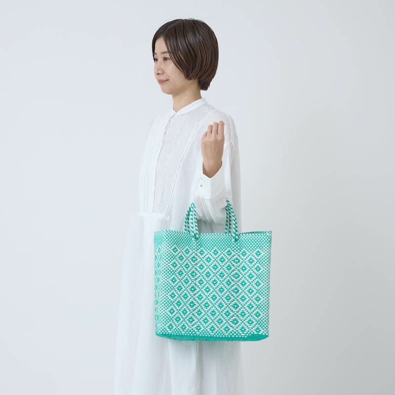 MERCADO BAG - ROMBO - Mint / White (M) | Letra｜レトラ公式通販
