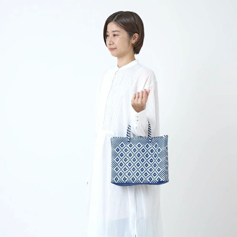 MERCADO BAG - ROMBO - Navy / White (XS) | Letra｜レトラ公式通販