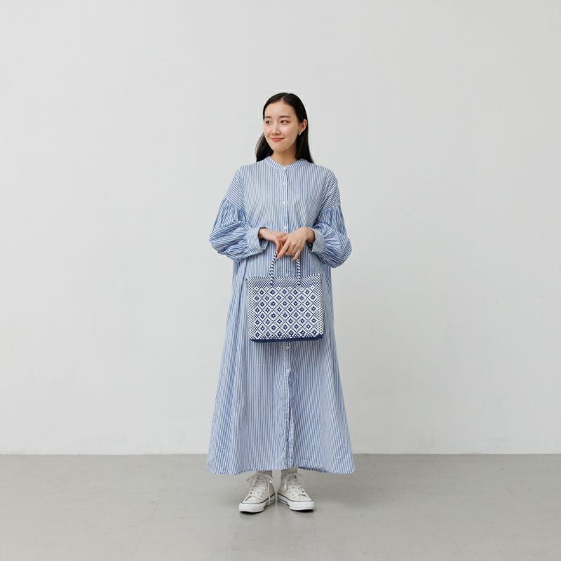 MERCADO BAG - ROMBO - Navy / White (XS) | Letra｜レトラ公式通販