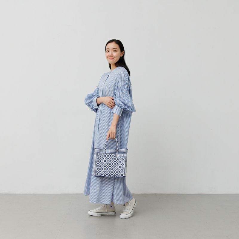 MERCADO BAG - ROMBO - Navy / White (XS) | Letra｜レトラ公式通販