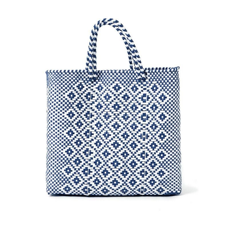MERCADO BAG - ROMBO - Navy / White (M) | Letra｜レトラ公式通販