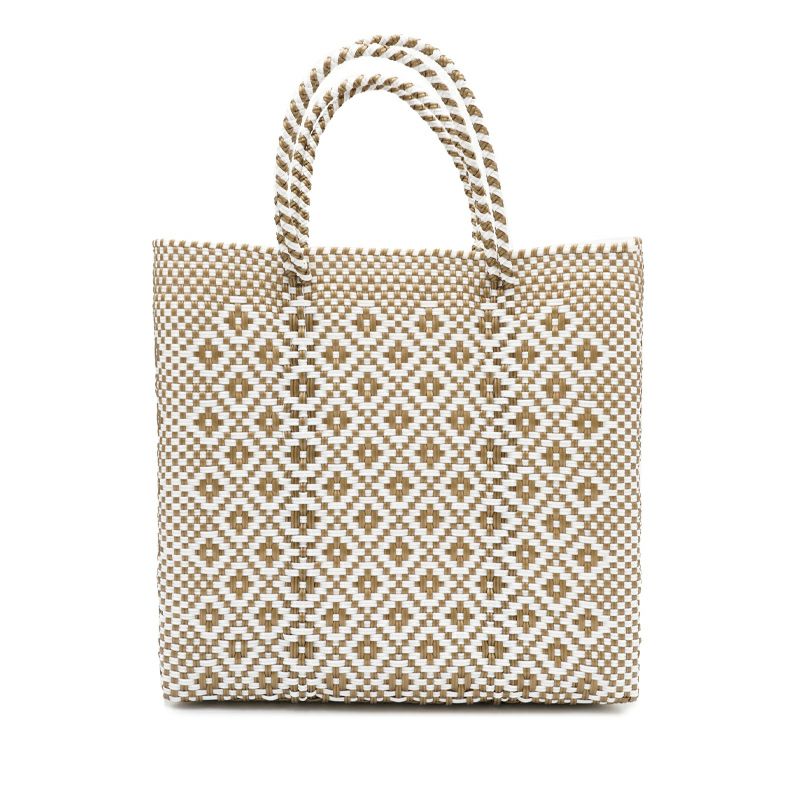 MERCADO BAG - ROMBO - Gold / White (M) | Letra｜レトラ公式通販
