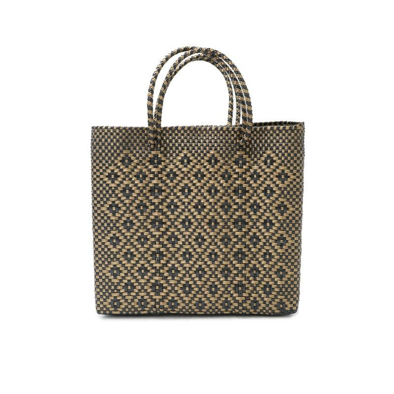 MERCADO BAG - ROMBO - Black / Gold (S) | Letra｜レトラ公式通販