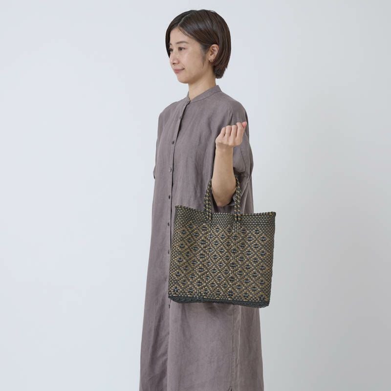MERCADO BAG - ROMBO - Black / Gold (S) | Letra｜レトラ公式通販
