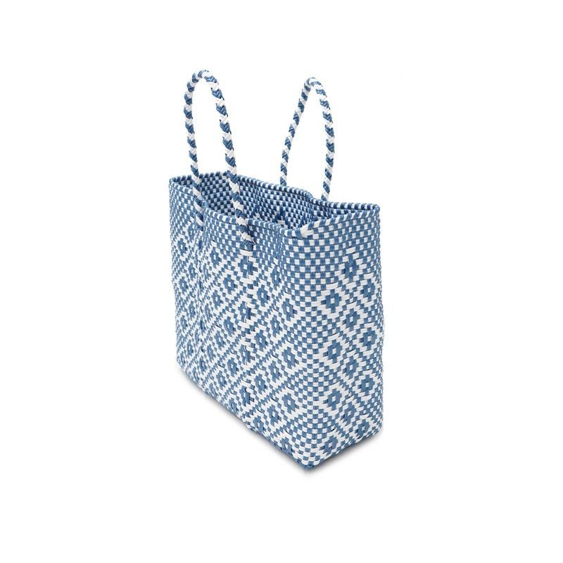 MERCADO BAG - ROMBO - Metallic Blue / White (XS) | Letra｜レトラ
