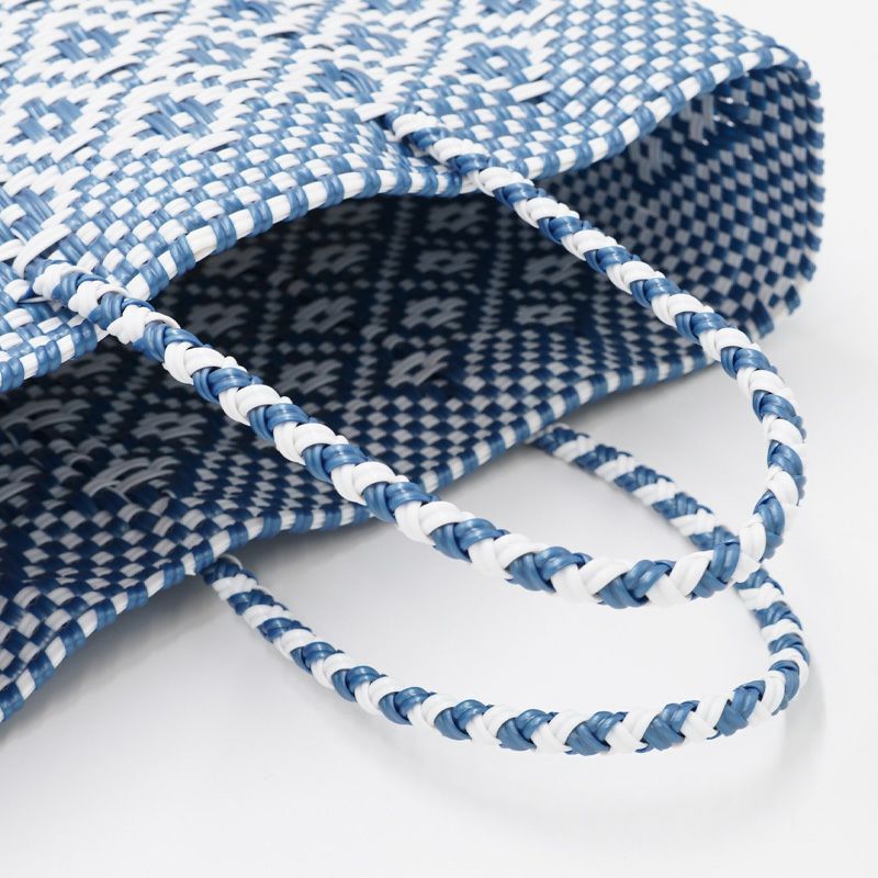 MERCADO BAG - ROMBO - Metallic Blue / White (XS) | Letra｜レトラ