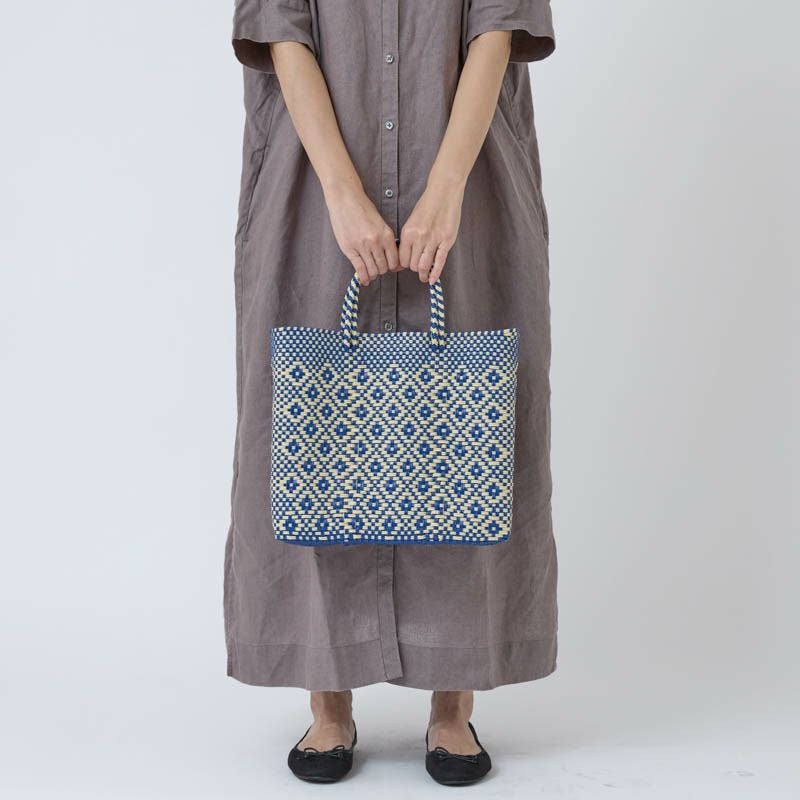 MERCADO BAG - ROMBO - Navy / Cream (S) | Letra｜レトラ公式通販