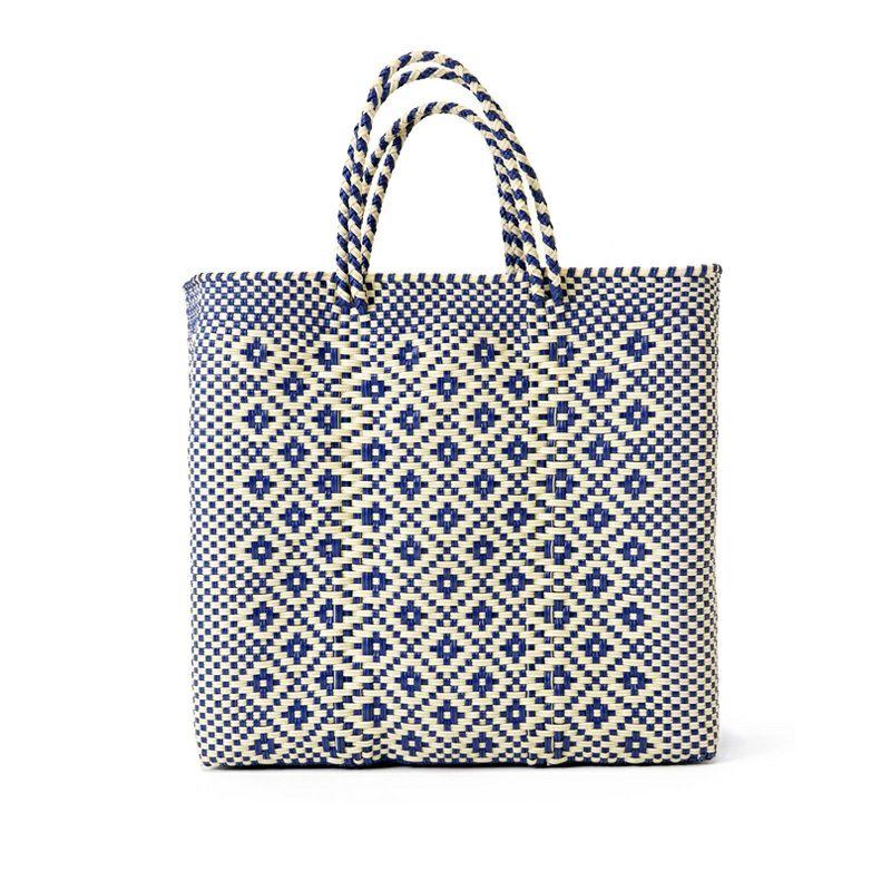 MERCADO BAG - ROMBO - Navy / Cream (M) | Letra｜レトラ公式通販