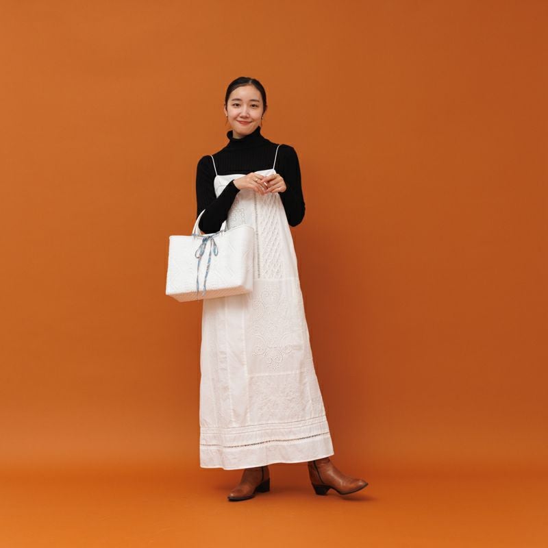 MERCADO BAG - CANGREJO - SHORT STYLE - White (SHORT S) | Letra