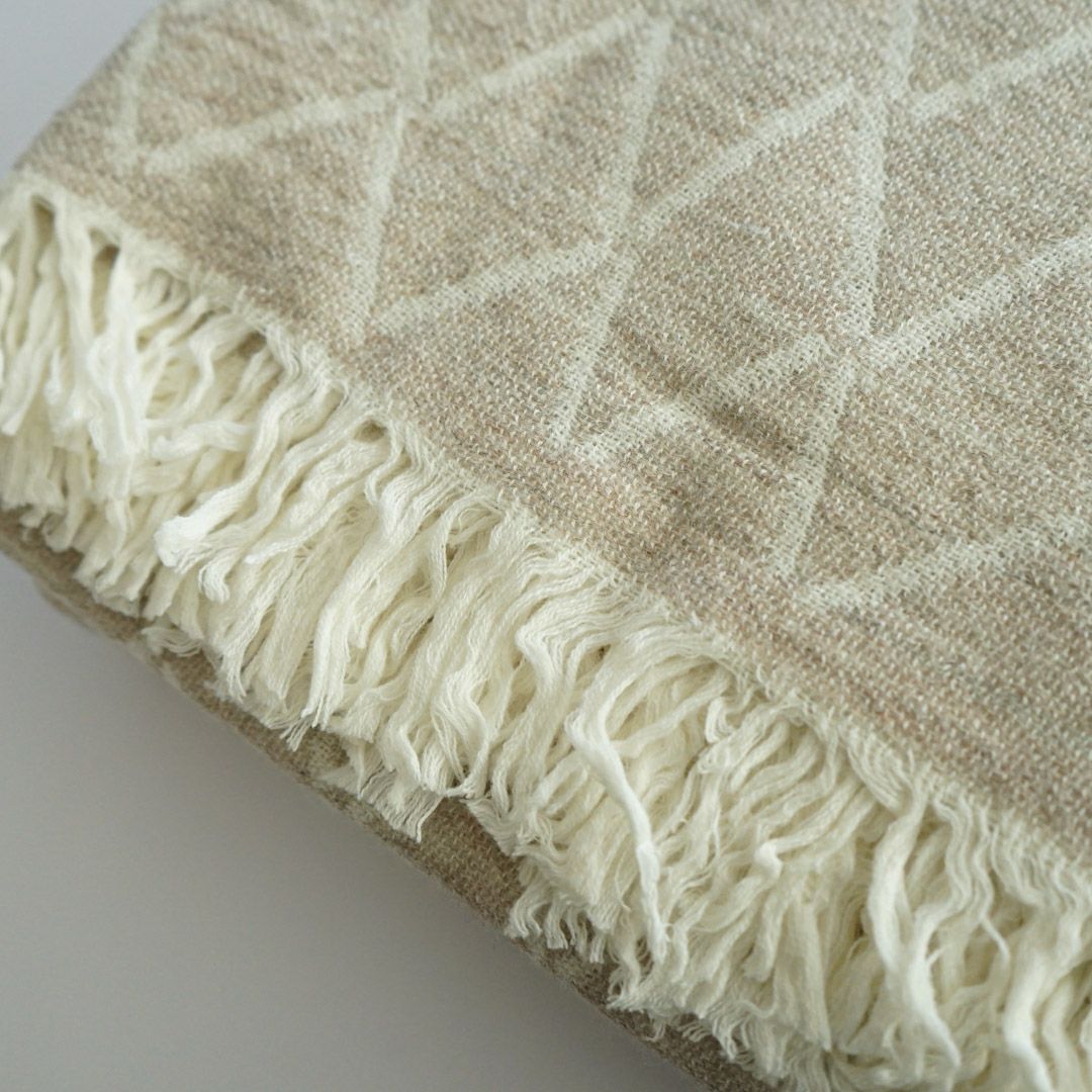 LAPUAN KANKURIT 〉BLANKET - PUIKKO - Beige - 140/180 | Letra