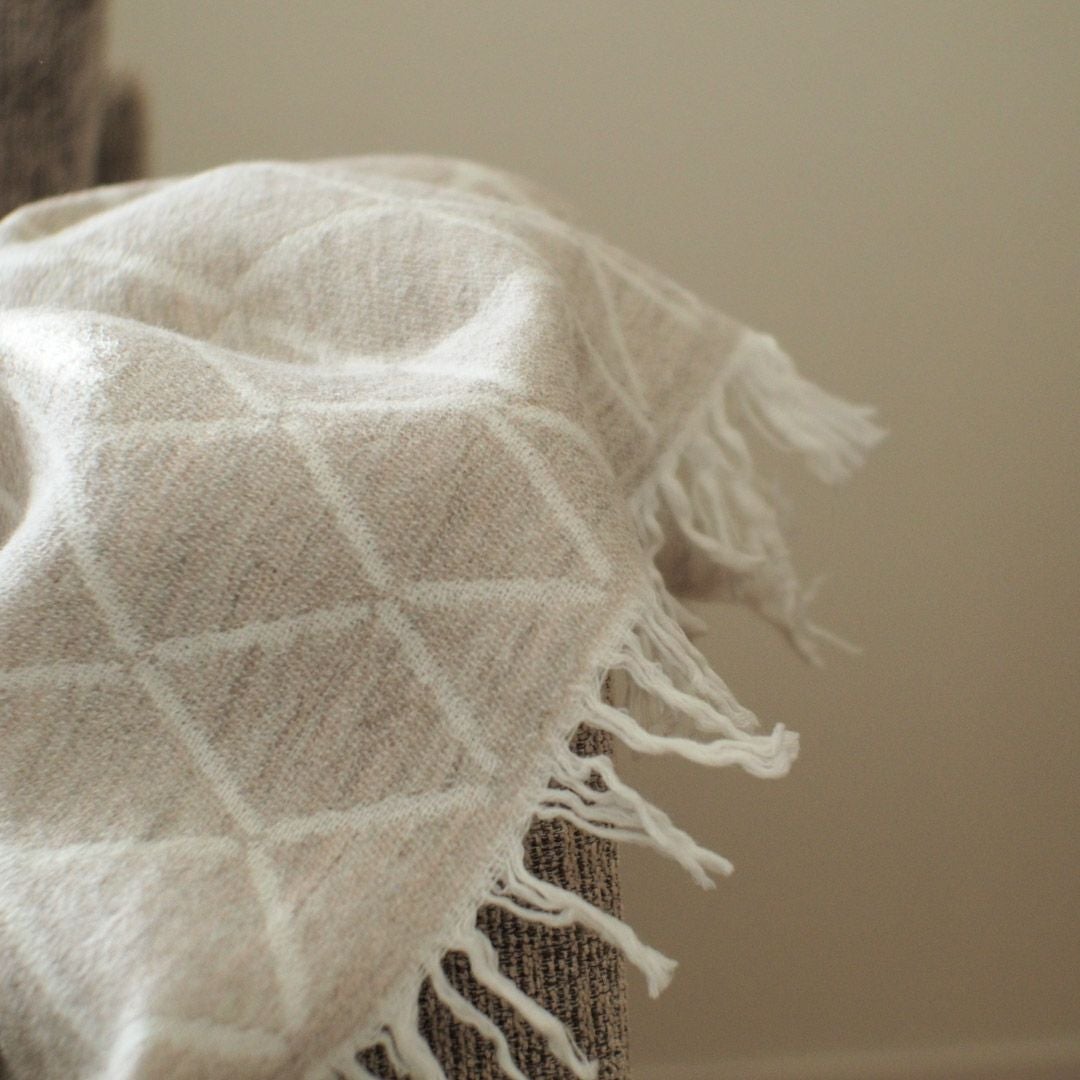 LAPUAN KANKURIT 〉BLANKET - PUIKKO - Beige - 140/180 | Letra