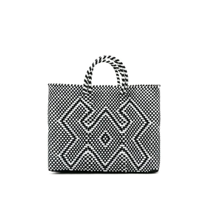 MERCADO BAG - CANGREJO - SHORT STYLE - Black / White (SHORT S