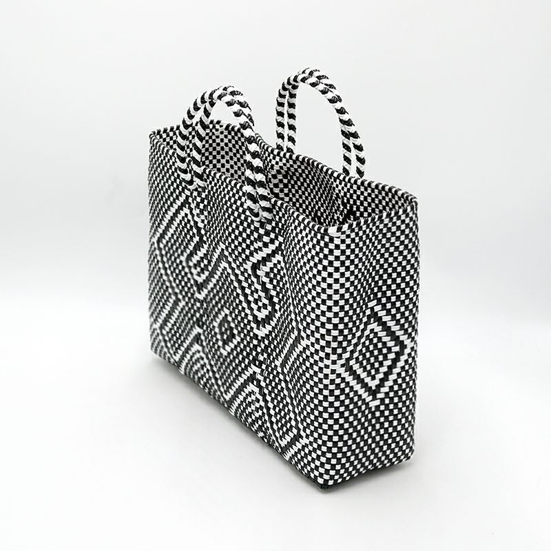 MERCADO BAG - CANGREJO - SHORT STYLE - Black / White (SHORT S