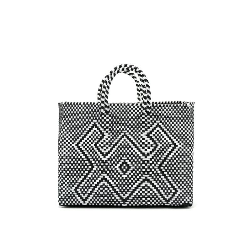 MERCADO BAG - CANGREJO - SHORT STYLE - Black / White (SHORT S