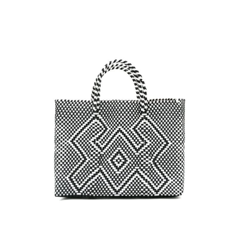 MERCADO BAG - CANGREJO - SHORT STYLE - Black / White (SHORT S