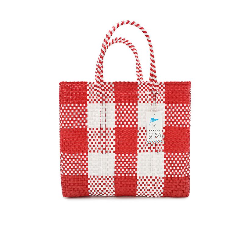 MERCADO BAG - Special Collaboration Model - CHECK - Red (S
