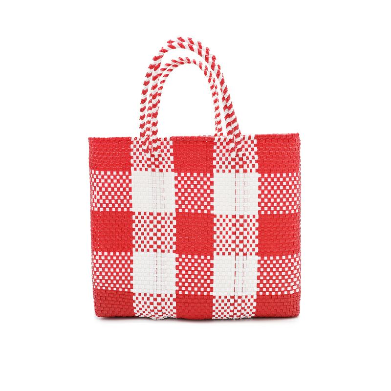 MERCADO BAG - Special Collaboration Model - CHECK - Red (S