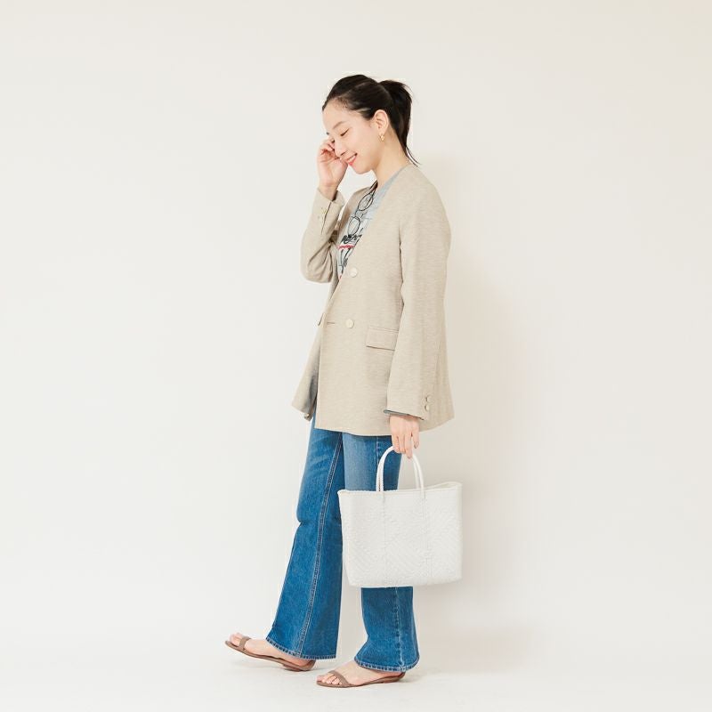 メルカドバック　ホワイト　タペティ　（XSサイズ） MERCADO BAG - TAPETE - White (XS) | Letra｜レトラ公式通販