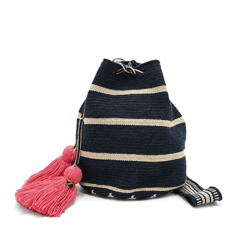 Wayuuバッグ　グリーン Wayuu Backpack Bag Unicolor Lime Green - Productos De Colombia