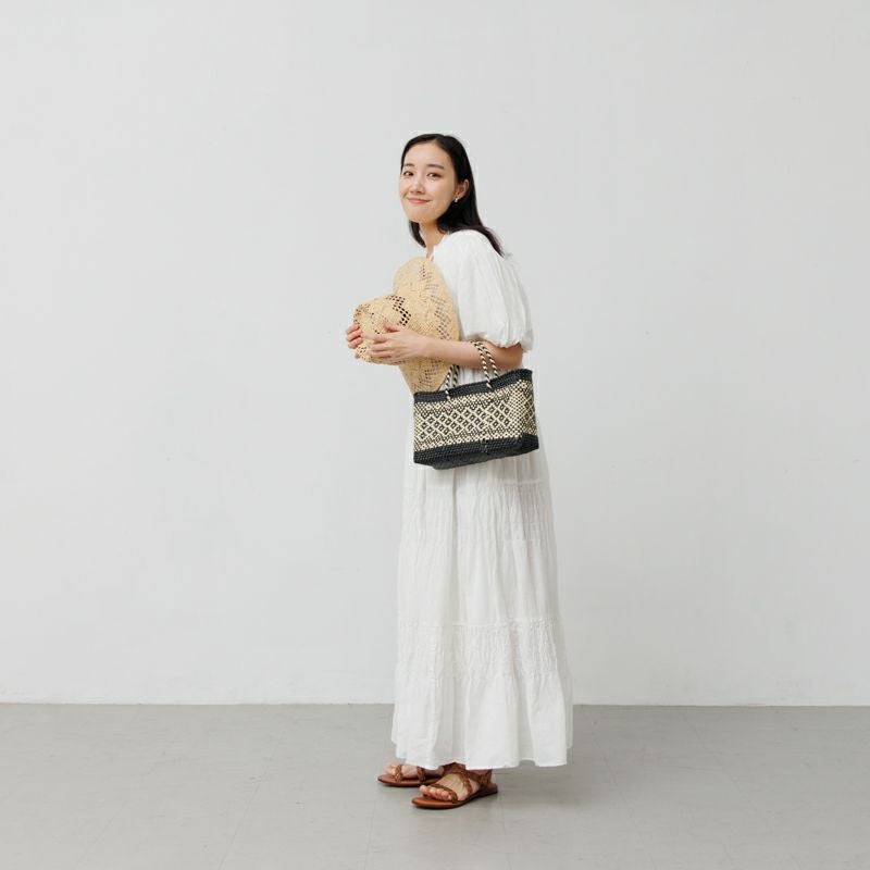 MERCADO BAG - MIMOSA - Black / Cream (SHORT XS) | Letra｜レトラ