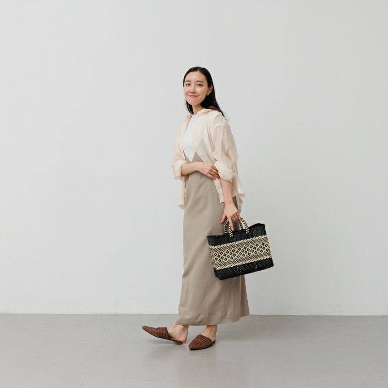 MERCADO BAG - MIMOSA - Black / Cream (SHORT S) | Letra｜レトラ公式通販