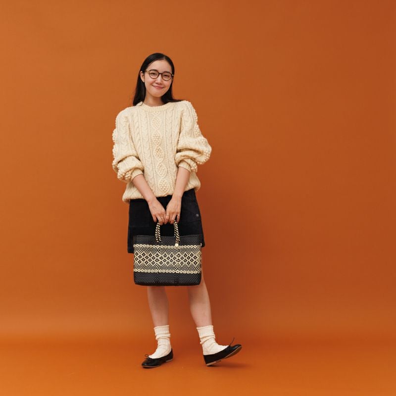 MERCADO BAG - MIMOSA - Black / Cream (SHORT S) | Letra｜レトラ公式通販