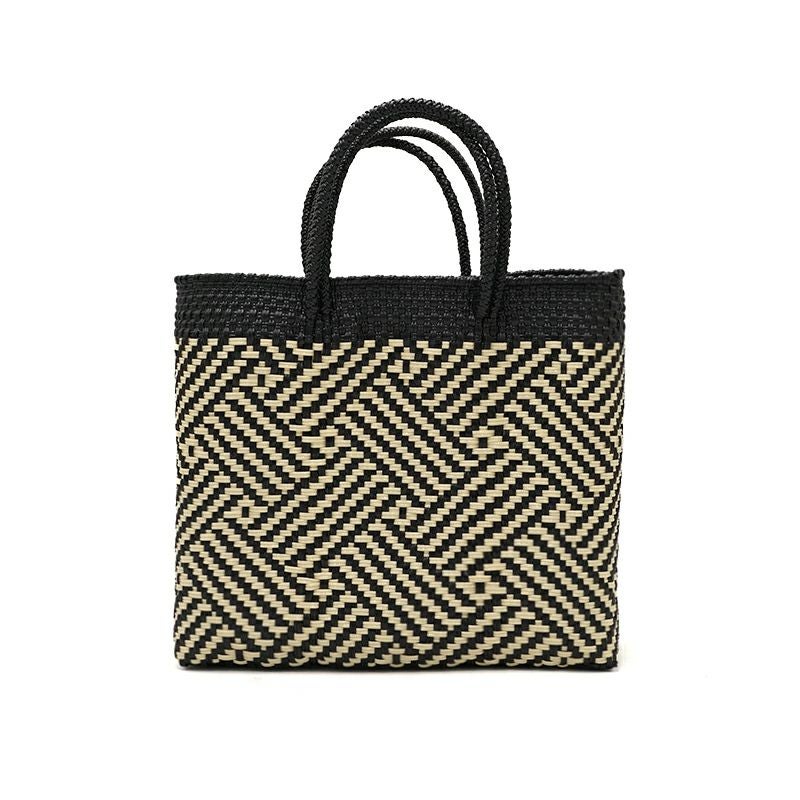 MERCADO BAG - CROSS LINE - SHORT STYLE - Black / Cream (SHORT S