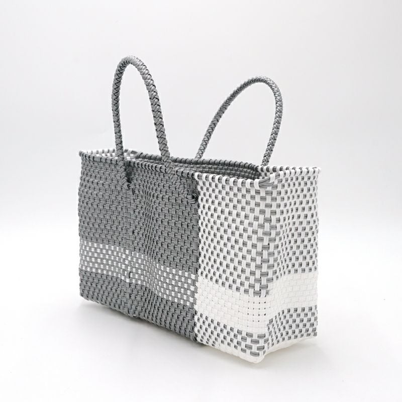 MERCADO BAG - CROSS LINE - Silver / White (SHORT XS) | Letra