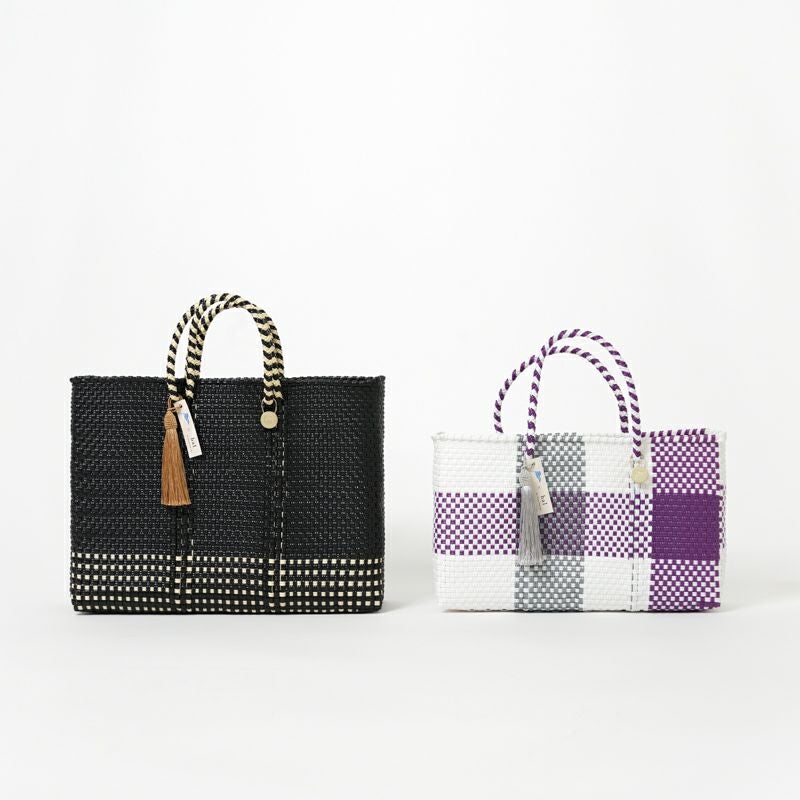 MERCADO BAG - Letra×hal ORIGINAL CHECK - Black / Cream (SHORT S