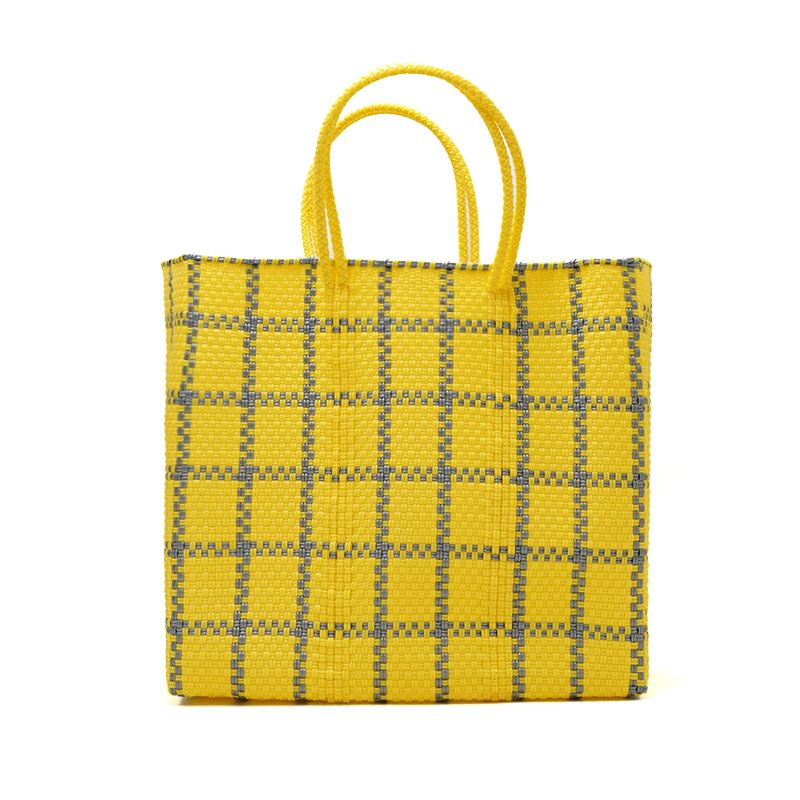MERCADO BAG - LATTICE - Yellow / Silver (M) | Letra｜レトラ公式通販