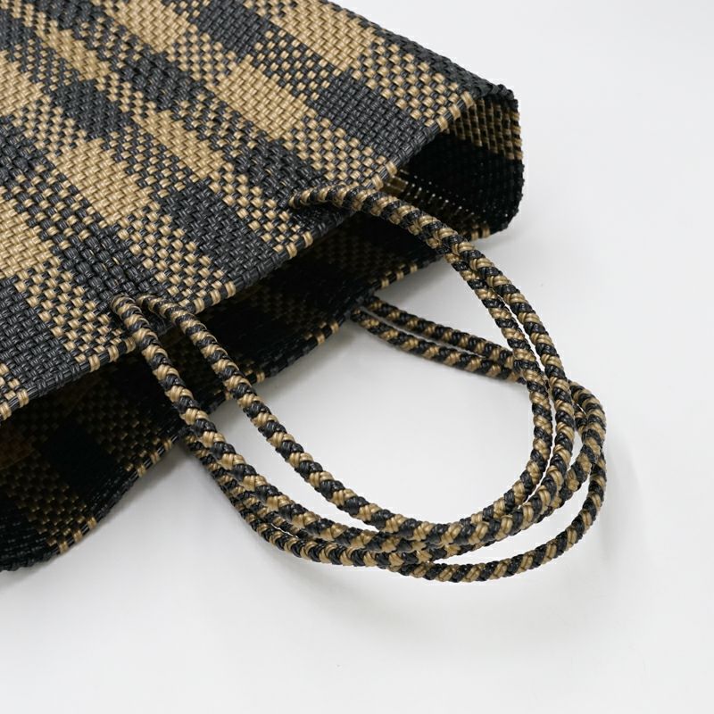 MERCAD BAG BOAT STYLE - GINGHAM - Black / Gold - | Letra｜レトラ