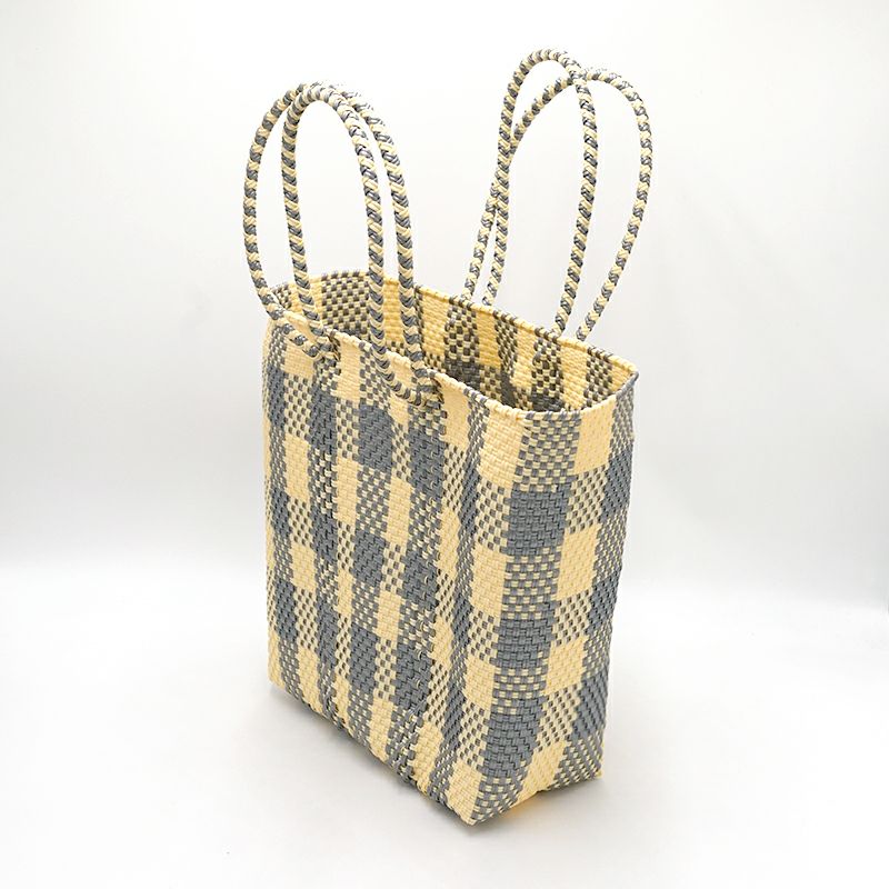 MERCAD BAG BOAT STYLE - GINGHAM - Cream / Silver | Letra｜レトラ