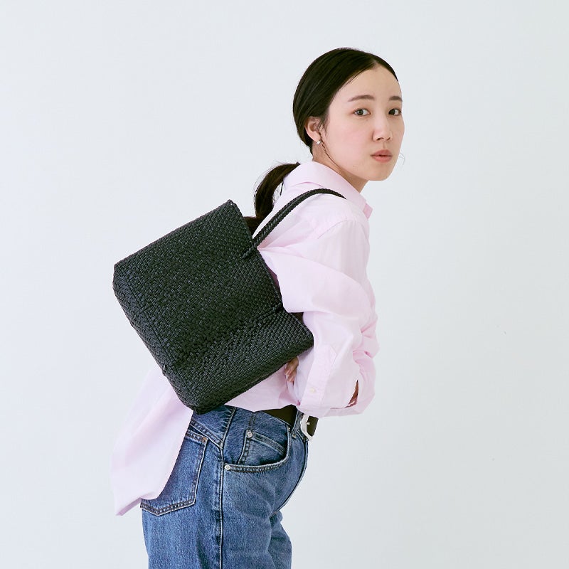 MERCADO BAG - ROMBO - LONG HANDLE - Black (XS) | Letra｜レトラ公式通販