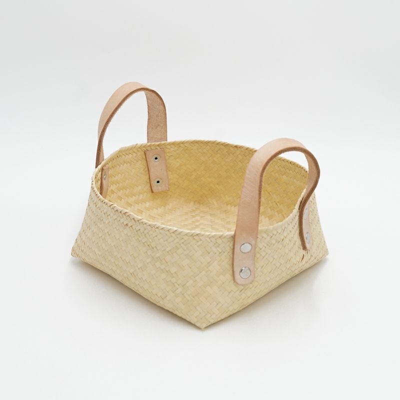 PALMA BASKET W/COW HANDLE LOW (M) | Letra｜レトラ公式通販