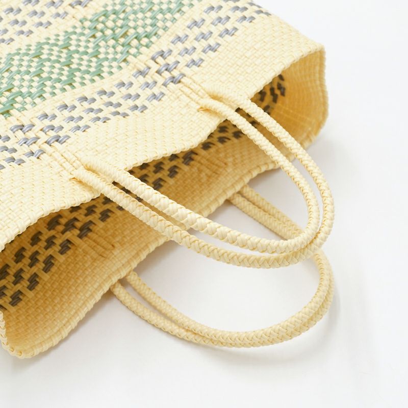 MERCADO BAG - ALPINAS - Cream / Silver / Metallic Green (S