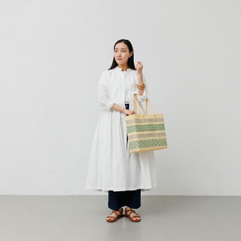 MERCADO BAG - ALPINAS - LONG HANDLE - Cream / Silver / Metallic