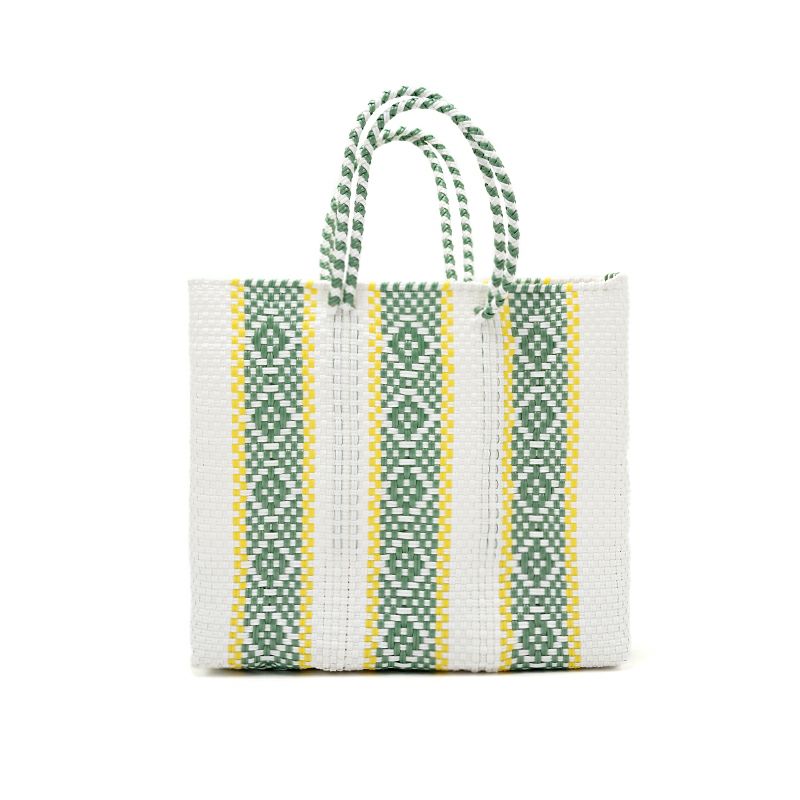 #01 MERCADO BAG 新品・未使用　white 期間限定販売 MERCADO BAG - SERIE - White / Metallic Green / Yellow (S) | Letra