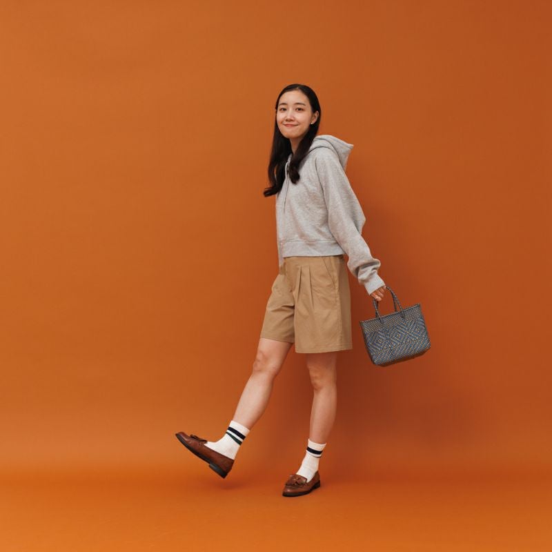 MERCADO BAG - CHICA - MARIA - Gold / Metallic Blue (XXS) | Letra