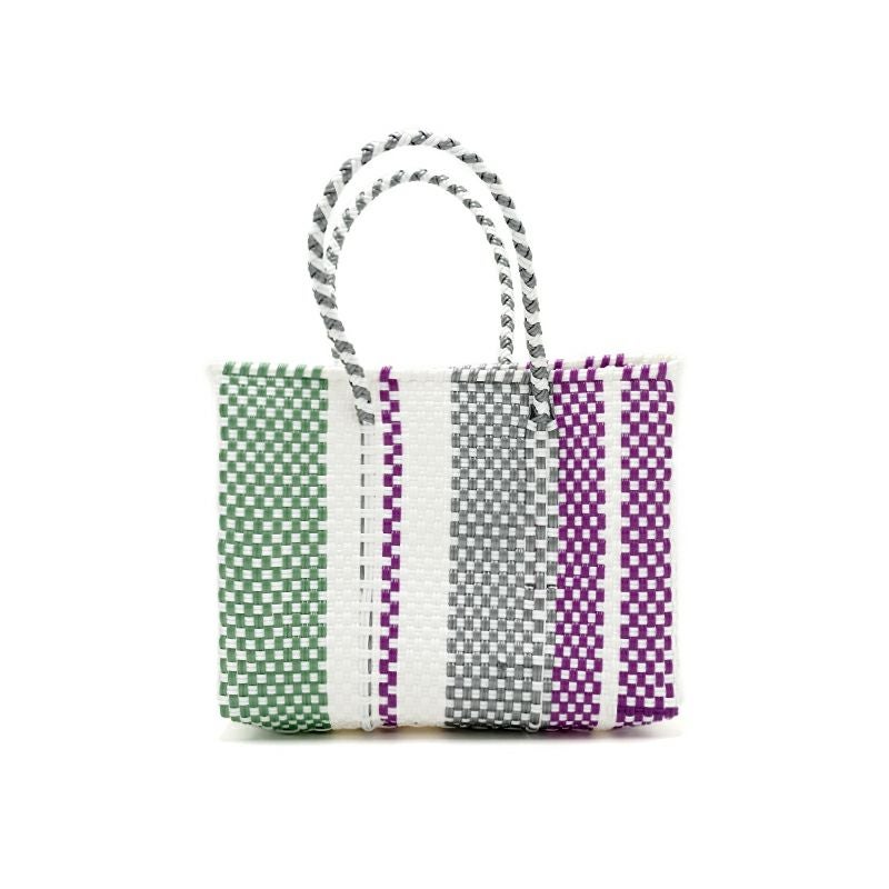 MERCADO BAG - CHICA - ANA - White / Metallic Green / Silver