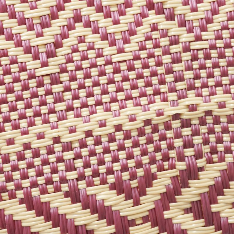 MERCADO BUCKET - WOVEN - Metallic Pink / Cream (SHORT HANDLE