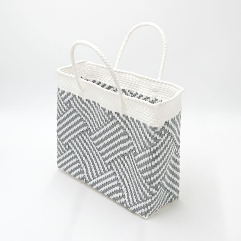 メルカドバッグ シルバー×ホワイト MERCADO BAG - ROMBO - White (XS) | Letra｜レトラ公式通販