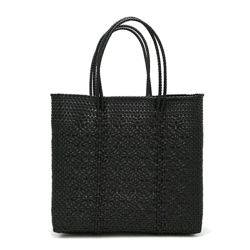 MERCADO BAG - ROMBO SOLID - LONG HANDLE - Black (M) | Letra MERCADO BAG - ROMBO SOLID - LONG HANDLE - Black (M) | Letra