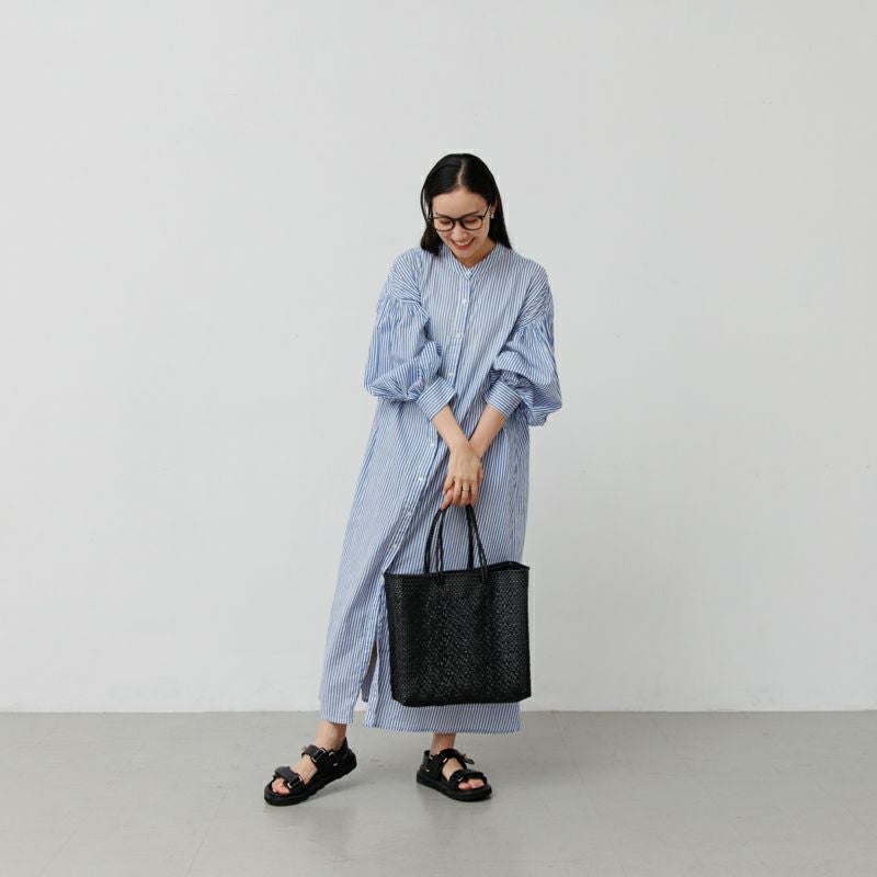 MERCADO BAG - ROMBO SOLID - LONG HANDLE - Black (M) | Letra