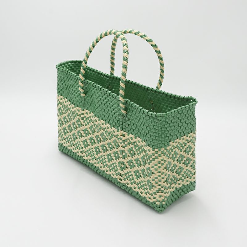 MERCADO BAG - MIMOSA - Metallic Green / Cream (SHORT XS) | Letra
