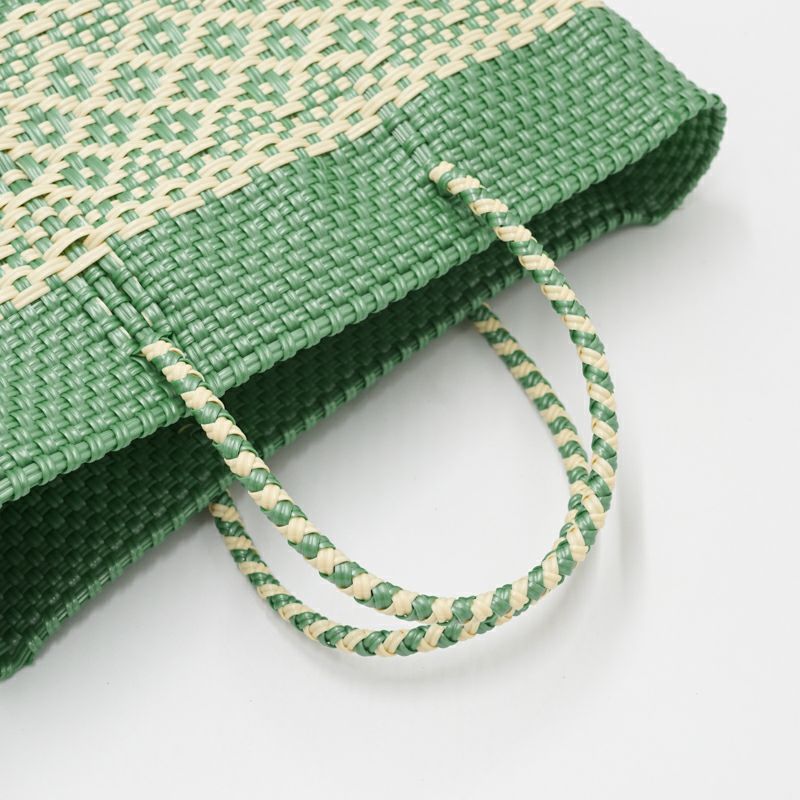 MERCADO BAG - MIMOSA - Metallic Green / Cream (SHORT XS) | Letra