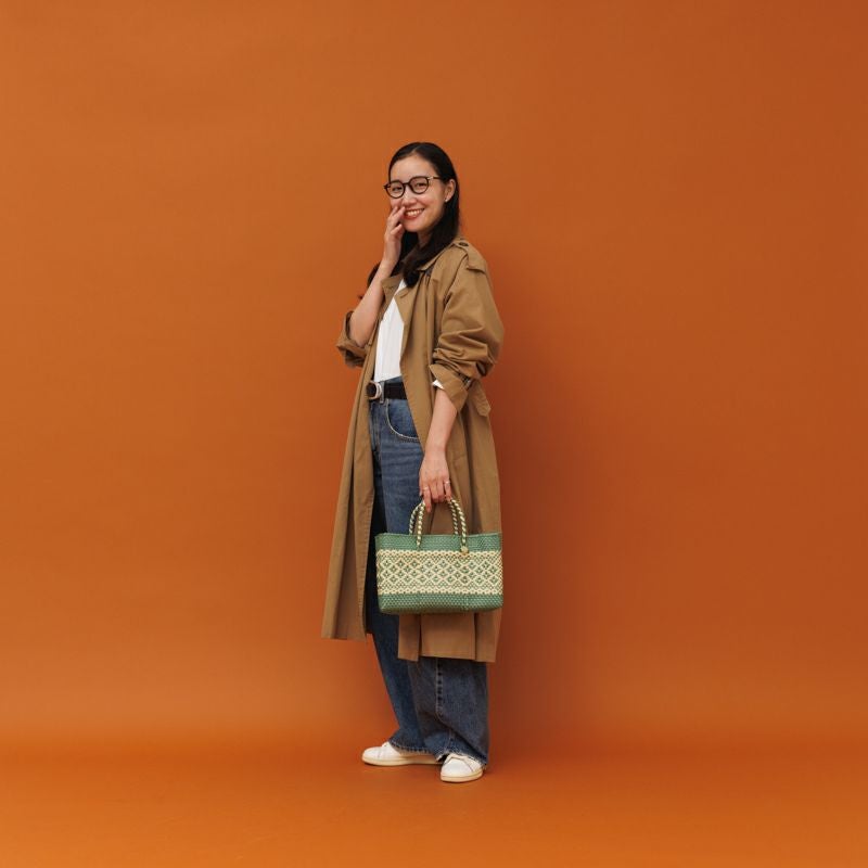 まささん専用　6パックまとめ売り MERCADO BAG - MIMOSA - Metallic Green / Cream (SHORT XS) | Letra