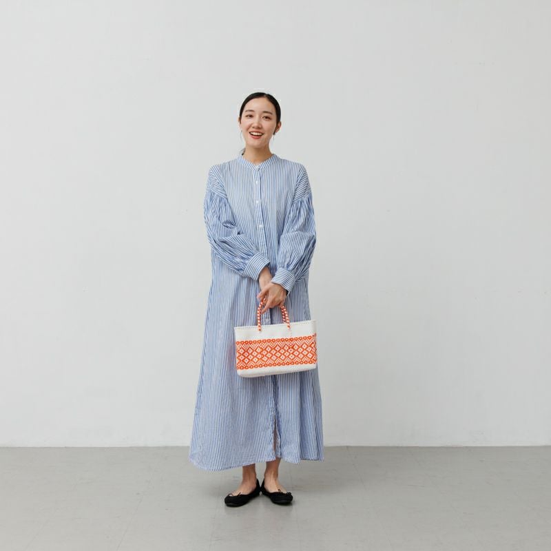 MERCADO BAG - MIMOSA - White / Orange (SHORT XS) | Letra｜レトラ