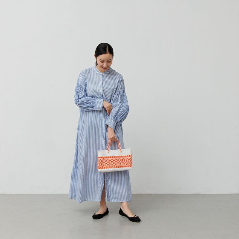MERCADO BAG - MIMOSA - White / Orange (SHORT XS) | Letra｜レトラ