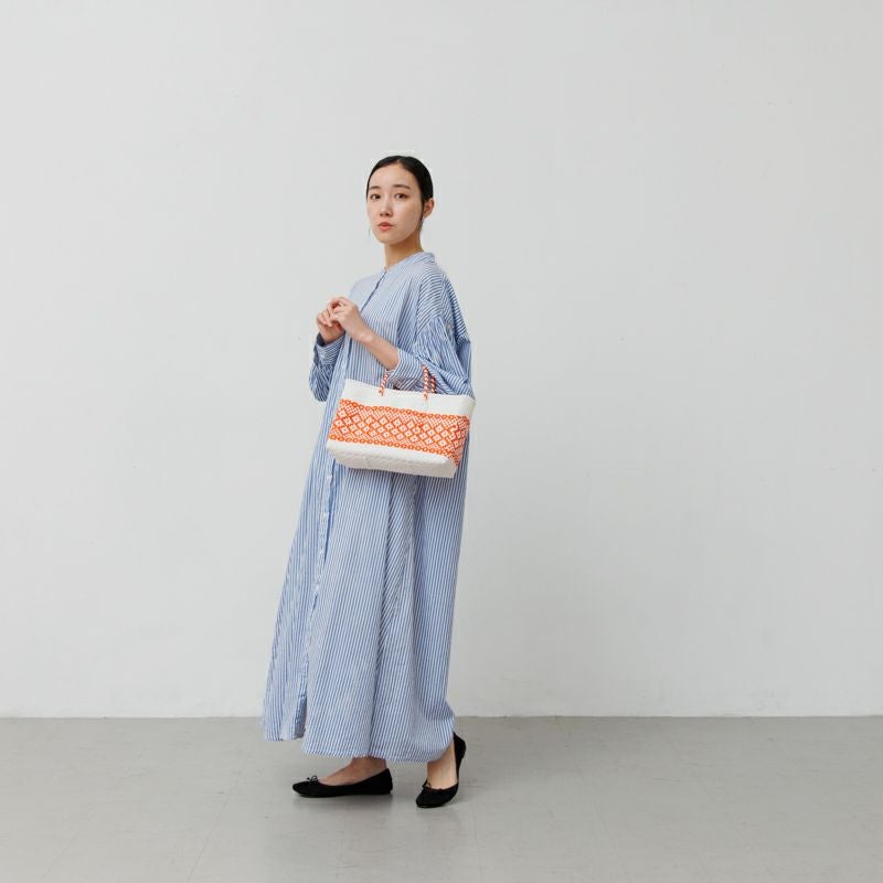 MERCADO BAG - MIMOSA - White / Orange (SHORT XS) | Letra｜レトラ